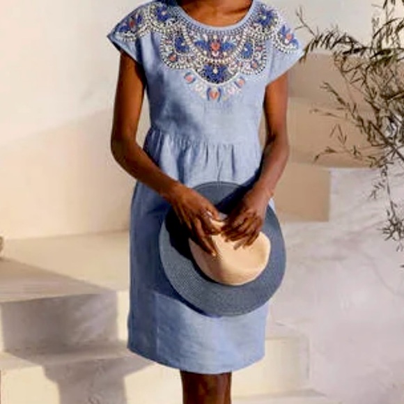Boden Fleur linen dress - Picture 1 of 16